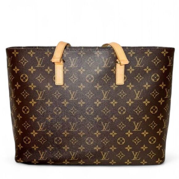 LOUIS VUITTON Luco Brown Monogram LV Logo Canvas Zip Closure Tote - Picture 3 of 16
